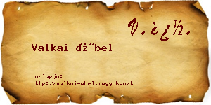 Valkai Ábel névjegykártya